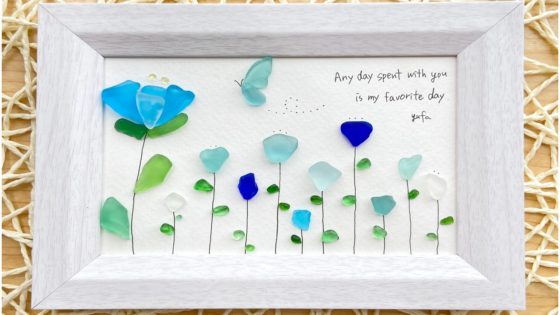 【ꨄMiria様 専用】オーダー５点シーグラスアート オーダーパネルご紹介ページ＊子猫と女の子限定パネル(残り5枚) 限定版